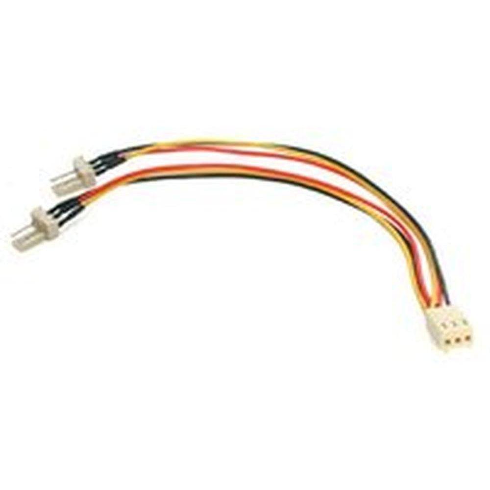 StarTech.com 6in TX3 Fan Power Splitter Cable - Fan Power Splitter - 3 pin Internal Power (F) to 3 pin Internal Power (M) - 5.9 in - TX3SPLITTER
