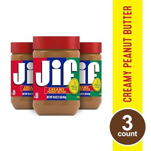 Jif Creamy Peanut Butter, 16 Ounces (Pack of 3)