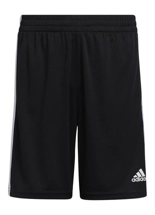 adidas Boys Classic 3-Stripes Shorts (Black, Large)