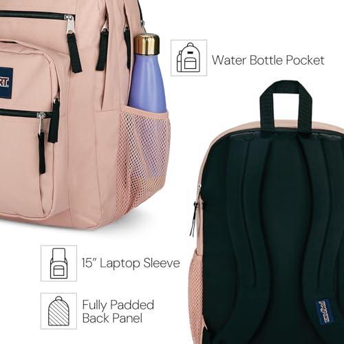 JanSport Laptop Backpack - Computer Bag with 2 Compartments, Ergonomic Shoulder Straps, 15” Laptop Sleeve, Haul Handle - Graphite Grey