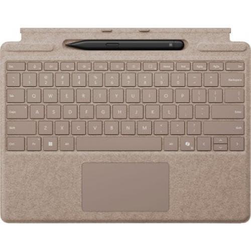 Microsoft Surface Pro Keyboard with Slim Pen 2 Bundle for Pro Copilot+ (11th Edition), Pro 9 and Pro 8, Alcantara Material, Dune