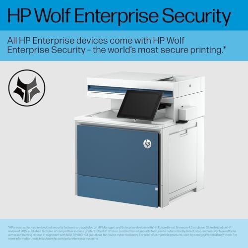 HP Color Laserjet Enterprise MFP 5800dn Printer, Print, Scan, Copy, Best for Business (6QN29A)