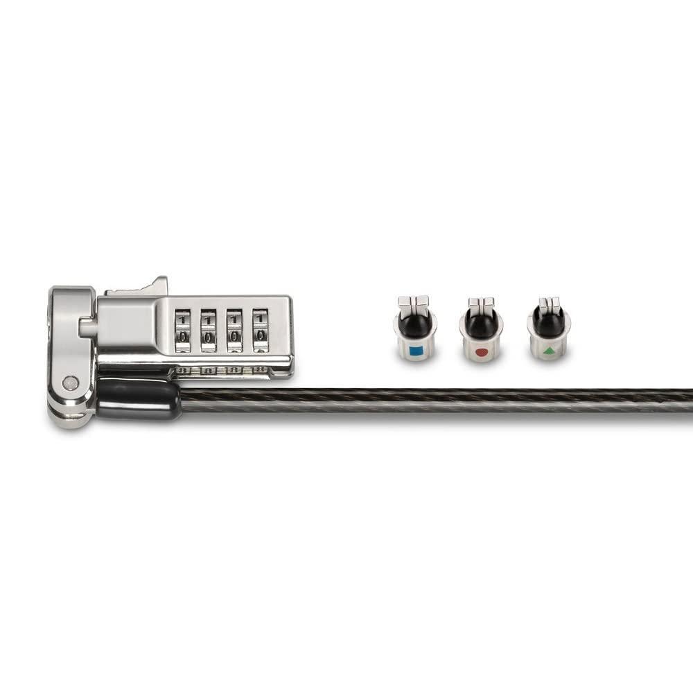 Kensington Universal 3-in-1 Combination Laptop Lock, Computer Security Locking Cable - Resettable Version (K62316WW), Black