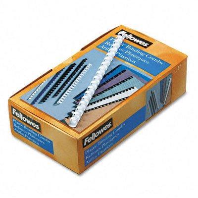 Plastic Comb Bindings, 1/2" Diameter, 90 Sheet Capacity, White, 100 Combs/Pack