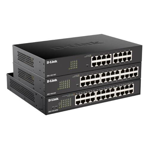 D-Link 24-Port Gigabit Smart Managed Switch | Web Managed | Cable Diagnostics | NDAA Compliant - (DGS-1100-24V2)