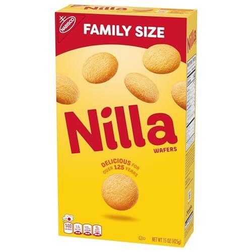NILLA Wafers Cookies, Vanilla Wafers, Family Size, 15 oz