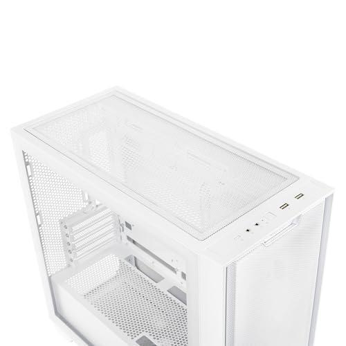 ASUS A21 Micro-ATX Case White Edition Supports Graphics Cards up to 380mm, 360mm Coolers, & Standard ATX PSUs, Porous Front-Panel Mesh, Compatible with New BTF Hidden Connector Technology