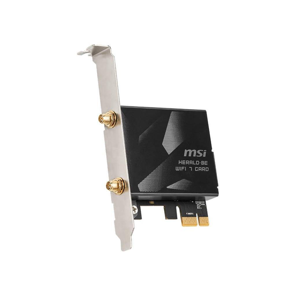 MSI Herald-BE WI-FI 7 MAX (Wi-Fi 7, 802.11BE, Bluetooth 5.4, PCIe, Multi-Link Operation Technology, External Antenna)