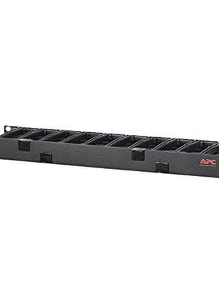 APC Rackmount Horizontal Cable Manager, AR8602A, 1U x 4 inch Deep, Single-Sided with Cover, Black