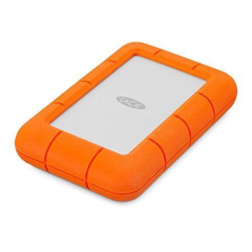 LaCie Rugged Mini 2TB External Hard Drive Portable HDD - USB 3.0/ 2.0 Compatible, Drop Shock Dust Rain Resistant Shuttle Drive, For Mac And PC Computer (LAC9000298), orange