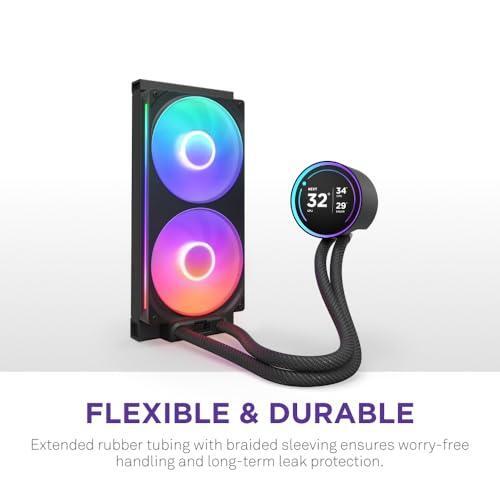 NZXT Kraken Elite 280 RGB 2024 - AIO CPU Liquid Cooler - 280mm Radiator - F280 RGB Core Fan - Customizable 2.72" IPS LCD - NZXT Turbine Pump - AMD® AM5, AM4 - Intel® LGA 1851/1700, 1200/115X - Black