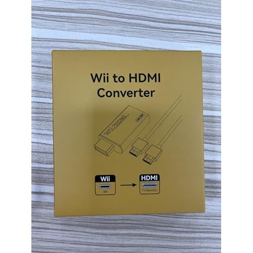 GANA Wii to hdmi Converter, wii to hdmi Adapter, 1080p 720p Connector Output Video & 3.5mm Audio - Supports All Wii Display Modes (wii to hdmi White)