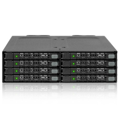 Icy Dock ToughArmor MB998SP-B 8 x 2.5" SATA 7 mm Gbps HDD/SSD Mobile Rack/Cage in 1 x 5.25" Bay [parallel import goods]