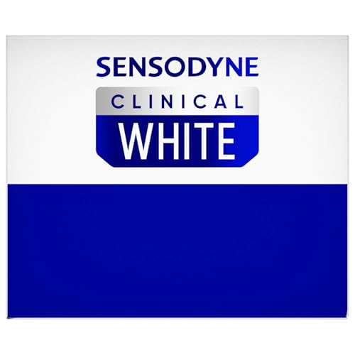 Sensodyne Clinical White Toothpaste Clinically Proven Whitening for Sensitive Teeth, Stain Protector, 3.4 oz