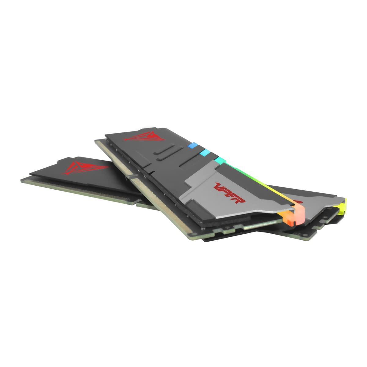 Patriot Memory Viper Venom RGB DDR5 RAM 32GB (2X16GB) 6000MHz CL30 1.35v UDIMM Desktop Gaming Memory Kit Compatible with Intel XMP/AMD Expo - PVVR532G600C30K