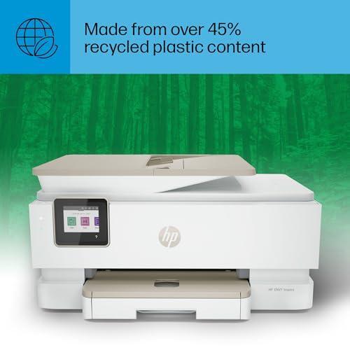 HP ENVY Inspire 7955e Wireless Color Inkjet Printer, Print, scan, copy, Easy setup, Mobile printing, Best-for home, 3 month Instant Ink trial included, White