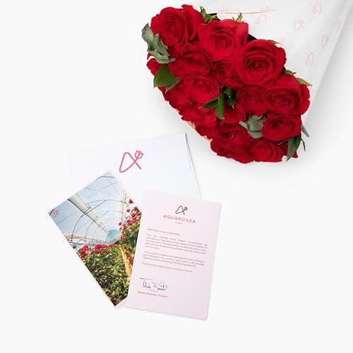 Aquarossa Farms – Flowers for Delivery, Fresh Flowers Bouquet, Handpicked from the Farm, Gift for Birthday, Anniversary, or Just Because – 24 Fresh Roses