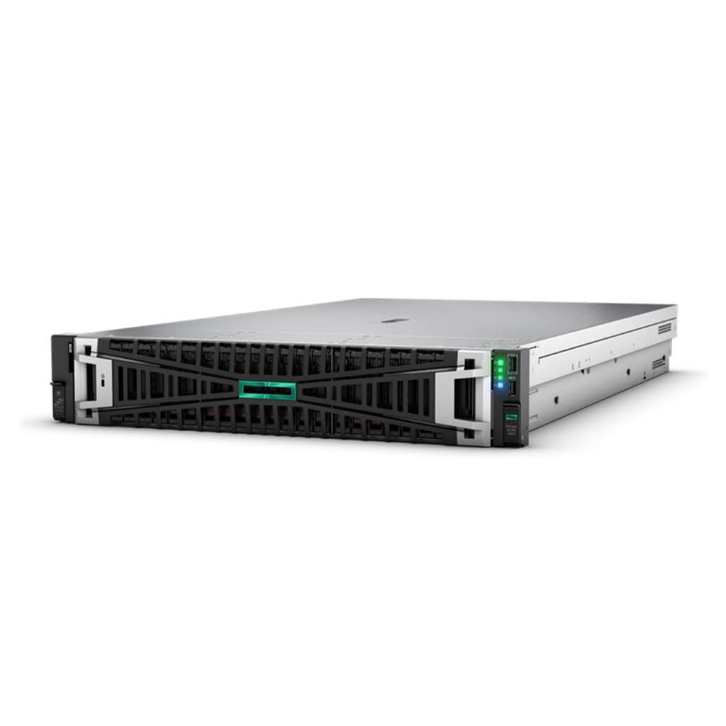 HPE ProLiant DL380 Gen11 2U Rack Server Bundle with Dual Xeon 4410y 12-Core 2GHz, 1TB DDR5 Memory, 15.36TB Enterprise SAS 12Gb/s SSD Storage, RAID, Dual Power, iLO and Rail Kit