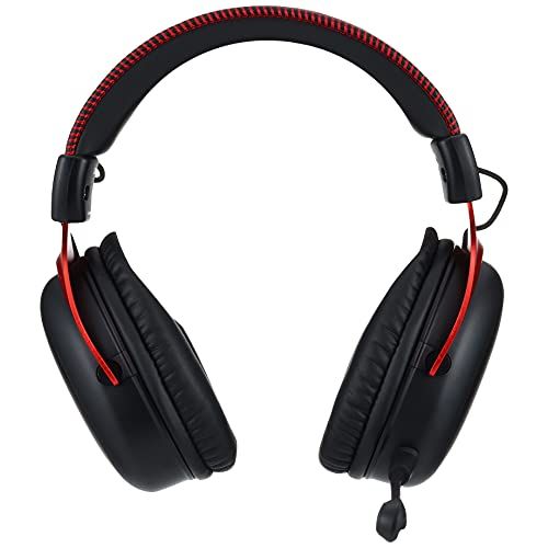 HyperX Cloud II Wireless - Gaming Headset for PC, PS5, PS4, Long Lasting Battery Up to 30 Hours, DTS Headphone:X Spatial Audio, Memory Foam, Detachable Noise Cancelling Microphone with Mic Monitoring