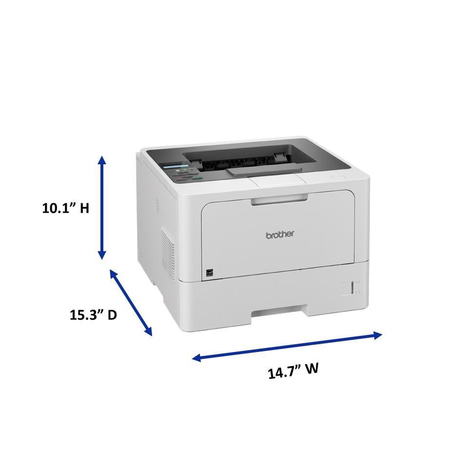 Brother HL-L5210DW Business Monochrome Laser Printer with Duplex Printing, Versatile PaperHandling, Wireless and Gigabit Ethernet Networking, and Mobile Printing, Works with Alexa