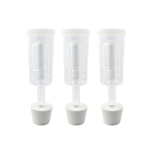 Fastrack 3 Piece Airlock for Fermentation Hydrolocks for Fermenting Wine and Beer with Drilled Rubber Stopper Durable Carboy Bung with transparent Airlock Set used for Fermentation Set of 3