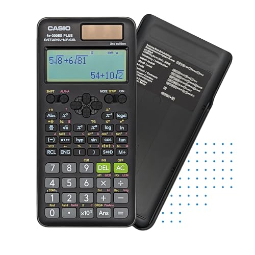 Casio fx-300ES Plus 2nd Edition – Standard Scientific Calculator | 262 Functions, Natural Textbook Display℠ | Ideal for Middle School, High School Math, Statistics & Algebra | Black