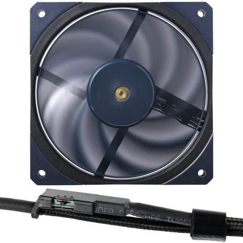 Cooler Master Mobius 120 OC High Performance Interconnecting Ring Blade Fan, PWM Fan Speed Toggle, Metal Motor Hub, Double Ball Bearing for PC Case, Liquid and Air Cooler (MFZ-M2NN-32NPK-R1), Black