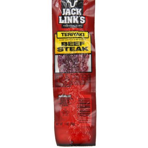 Jack Link's Beef Steak, Teriyaki - Protein Snacks, Meat Snack with 9g of Protein, Made with 100% Beef, Individually Wrapped Bulk Snack Pack, Keto Friendly - 1 Oz. (12 Count)