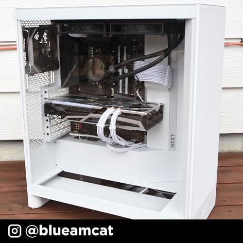 NZXT H7 Flow RGB | Mid-Tower ATX Airflow Case with 360mm RGB Single Frame Fan | Supports Bottom Fans for Direct GPU Cooling | Cable Management | White