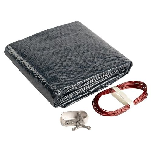 Winter Block 24’ ft. Round Pool Winter Cover for Above Ground Pools - 8-Year Warranty, Cold and UV Resistant, Weatherproof and Durable, Winch & Cable Included