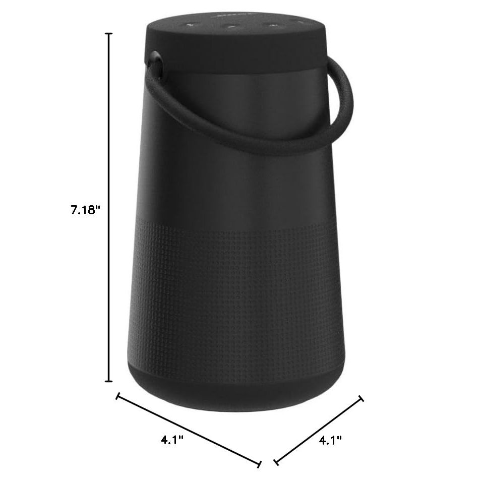 Bose SoundLink Revolve+ (Series II) Bluetooth Speaker, Portable Speaker with Microphone, Wireless and Water Resistant with 360 Degree Sound, Long Lasting Battery and Handle, Black