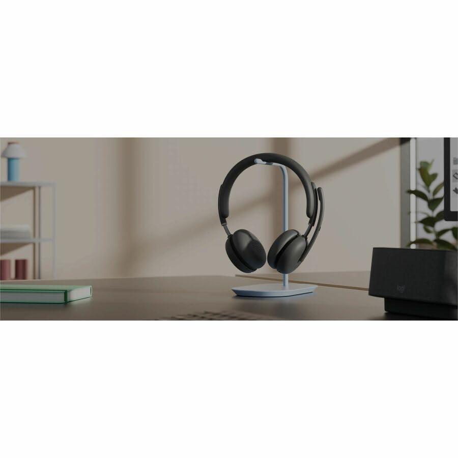 Logitech Zone Wireless 2 Premium Noise Canceling Headset with Hybrid ANC, Certified for Microsoft Teams Over Native Bluetooth and Fast Pair, Engineered for Intel Evo laptops, Graphite