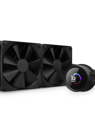 NZXT Kraken 240 - RL-KN-240-B1-240mm AIO CPU Liquid Cooler - Customizable 1.54" Square LCD Display for Images, Performance Metrics and More - High-Performance Pump - 2 x F120P Fans - Black