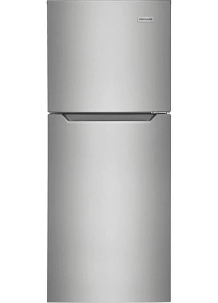 Frigidaire 10.1 Cu. Ft. Compact ADA Top Freezer Refrigerator in Brushed Steel with Electronic Control Panel, Reversible Door Swing, ENERGY STAR
