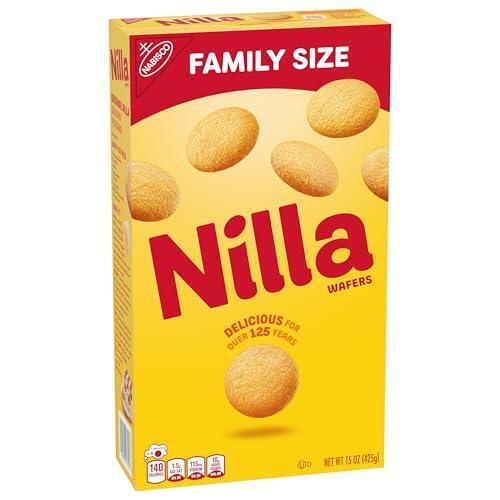 NILLA Wafers Cookies, Vanilla Wafers, Family Size, 15 oz
