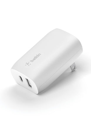 Belkin 37W USB C and USB A Charger Block, PPS Fast Charging | 25W USB C Port, 12W USB A Port, iPhone 17, Air, Pro, Pro Max, AirPods, Samsung Galaxy S25, Switch 2