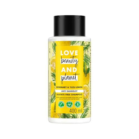 Love Beauty & Planet Rosemary & Yuzu Lemon Sulfate Free Anti Dandruff Shampoo 400Ml