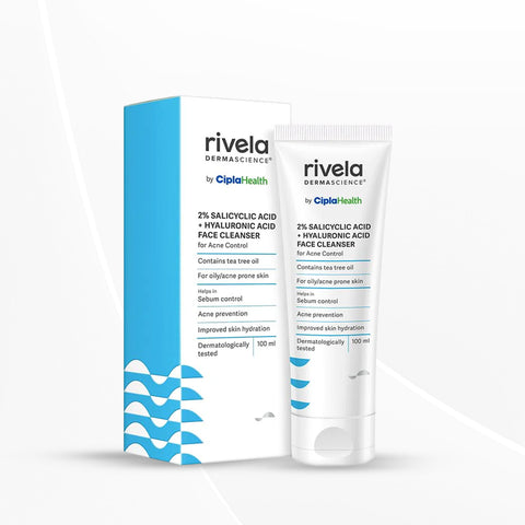 Rivela Dermascience Acne Control Face Wash By Cipla | For Oily Skin | With 2% Salicylic Acid | 100 ml