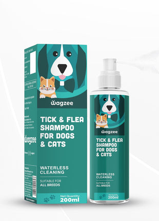 Wagzee Tick & Flea Shampoo For Dogs & Cats - 200ml