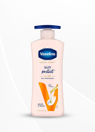 Vaseline Healthy Bright Sun Protection Body Lotion SPF 30 Daily Moisturizer for Dry Skin 400 ml