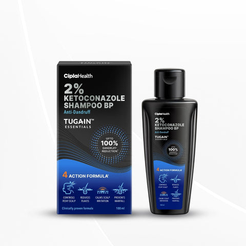 Tugain Essentials 2% Ketoconazole Anti Dandruff Shampoo 100ml