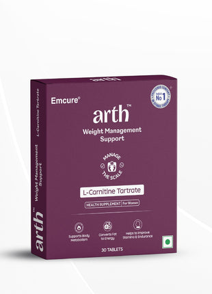 Arth Weight Management | Weight Loss Supplement | L-Carnitine Tartrate 1500 mg, 30 Veg Tablets