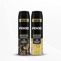 Axe Dark Temptation Men's Deodorant + Axe Gold Temptation Deodorant, 215ml Pack of 2