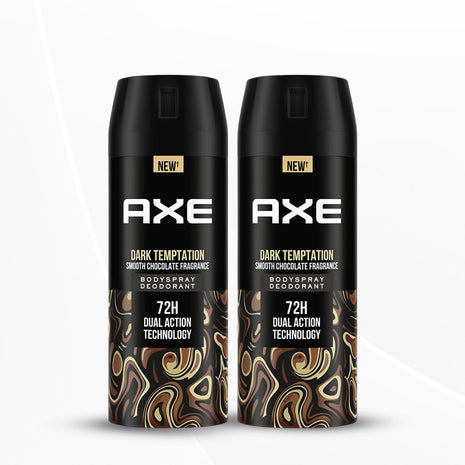 Axe Dark Temptation Men's Deodorant, Deodorant Spray For Men 150ml, Pack of 2