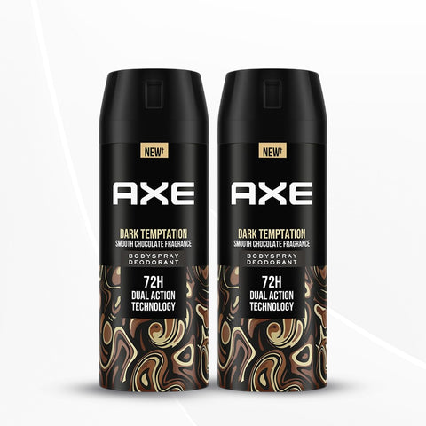Axe Dark Temptation Men's Deodorant, Deodorant Spray For Men 150ml, Pack of 2