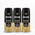 Axe Gold Temptation Long Lasting Deodorant Bodyspray For Men 150 ml, Pack of 3
