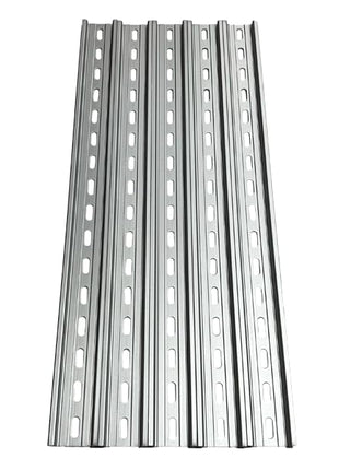 International Connector T&G 5 Pieces DIN Rail Slotted Aluminum RoHS 35mm Wide 7.5mm High (16 inch)