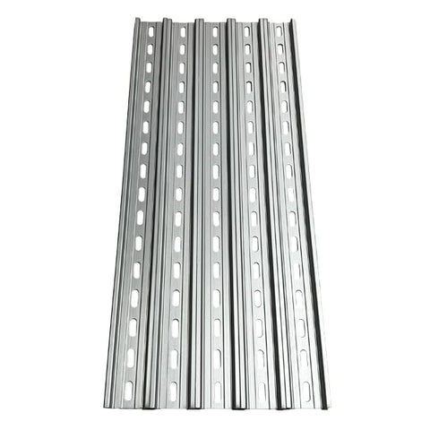 International Connector T&G 5 Pieces DIN Rail Slotted Aluminum RoHS 35mm Wide 7.5mm High (16")