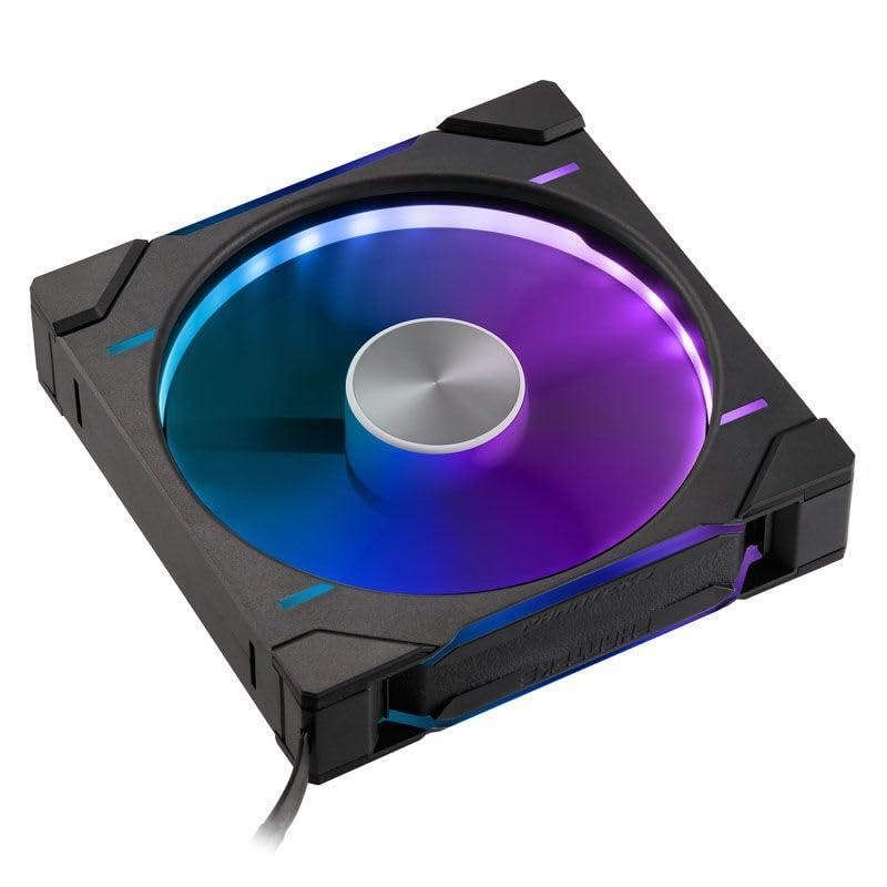 Phanteks (PH-F140D30R_DRGB_PWM_BK01) D30-140 DRGB PWM Fan, Reverse Airflow Model, Premium D-RGB Performance Fan, ARGB/DRGB Lighting, Daisy-Chain Fan Linking System (Black)