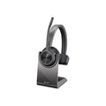 Poly - Voyager 4310 UC Wireless Headset + Charge Stand (Plantronics) - Single-Ear Headset w/Mic - Connect to PC/Mac via USB-C Bluetooth Adapter, Cell Phone via Bluetooth -Works with Teams, Zoom &More